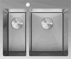 Mexen Flexo chiuvetă din oțel inoxidabil 1,5 cuve 610 x 510 mm, inox HC - 6446611500-01HC