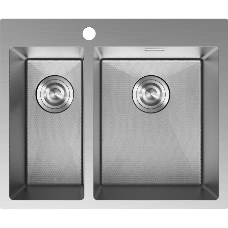 Mexen Flexo acél mosogató 1,5 rekeszes 610 x 510 mm, inox HC - 6446611500-01HC