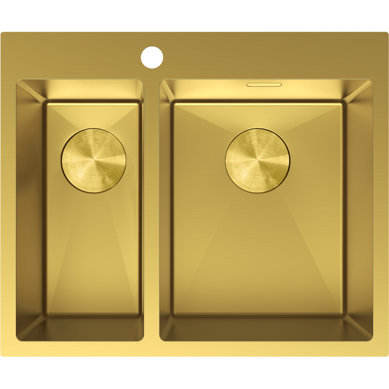 Mexen Flexo 1,5-medencés rozsdamentes acél mosogató 610 x 510 mm, arany - 6446611500-55