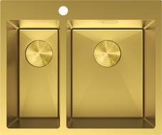 Mexen Flexo 1,5-medencés rozsdamentes acél mosogató 610 x 510 mm, arany - 6446611500-55