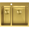 Mexen Flexo chiuvetă din oțel cu 1,5 cuve 610 x 510 mm, auriu - 6446611500-55
