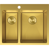 Mexen Flexo chiuvetă de oțel inoxidabil cu 1,5 cuve 610 x 510 mm, auriu HC - 6446611500-55HC