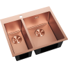 Mexen Flexo chiuvetă de oțel 1,5-camere 610 x 510 mm, cupru - 6446611500-65