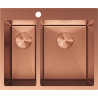 Mexen Flexo chiuvetă din oțel inoxidabil cu 1,5 compartimente 610 x 510 mm, cupru - 6446611500-65