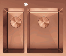Mexen Flexo chiuvetă din oțel inoxidabil cu 1,5 compartimente 610 x 510 mm, cupru - 6446611500-65