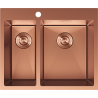 Mexen Flexo chiuvetă din oțel inoxidabil cu 1,5 compartimente 610 x 510 mm, cupru - 6446611500-65