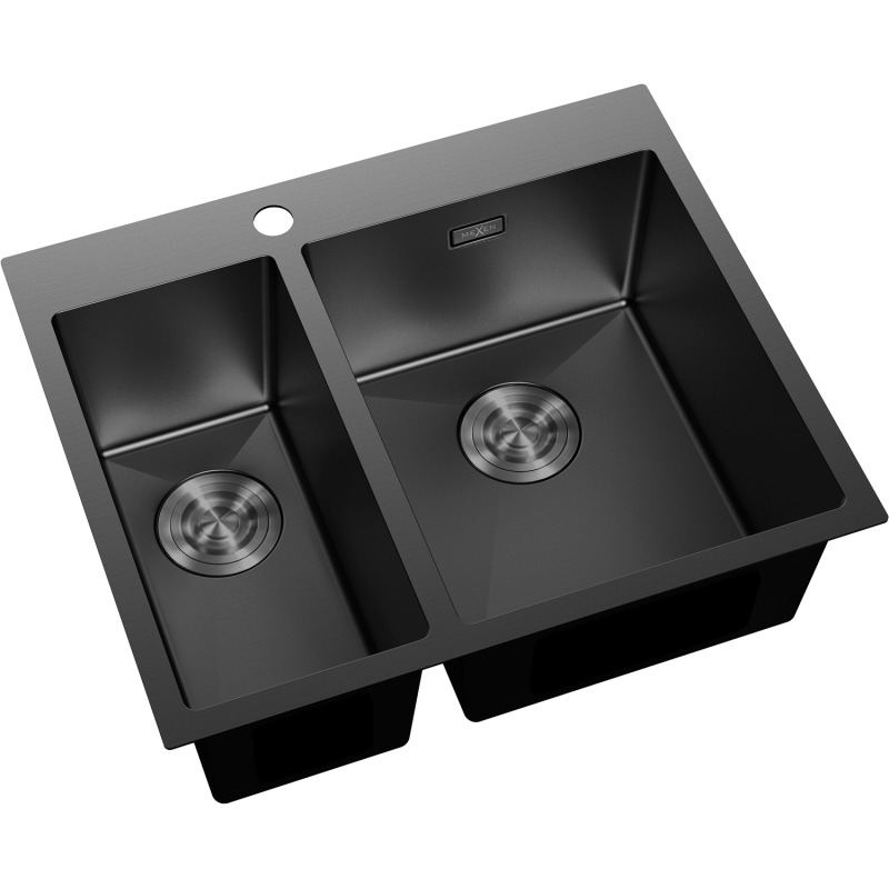 Mexen Flexo rozsdamentes acélszállító 1,5 rekeszes 610 x 510 mm, fekete - 6446611500-70