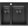 Mexen Flexo chiuvetă din oțel inoxidabil, 1,5 camere, 610 x 510 mm, negru - 6446611500-70
