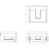 Mexen Orio dulap pentru lavoar 50 cm, 1 sertar, alb mat- 91A10-05023-1-BF01