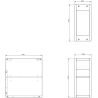 Mexen Box-A dulap deschis cu raft de 20 cm, alb mat - 91AX2-0200-470-0-01