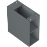 Mexen Box-A nyitott szekrény polccal 20 cm, grafit matt - 91AX2-0200-470-0-66