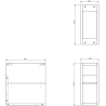 Mexen Box-A nyitott szekrény polccal 20 cm, grafit matt - 91AX2-0200-470-0-66