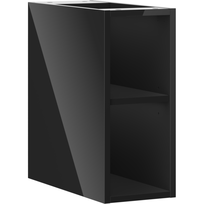 Mexen Box-A dulap deschis cu raft 20 cm, negru lucios - 91AX2-0200-470-0-70