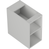 Mexen Box-A nyitott szekrény polccal 25 cm, szürke matt - 91AX2-0250-470-0-62