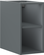 Mexen Box-A nyitott szekrény polccal 25 cm, grafit matt - 91AX2-0250-470-0-66