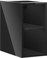 Mexen Box-A nyitott szekrény polccal 25 cm, fekete fényes - 91AX2-0250-470-0-70