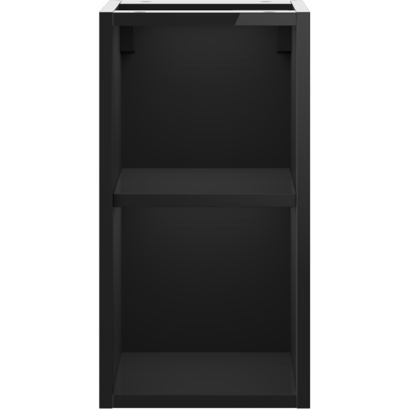 Mexen Box-A nyitott szekrény polccal 25 cm, fekete fényes - 91AX2-0250-470-0-70