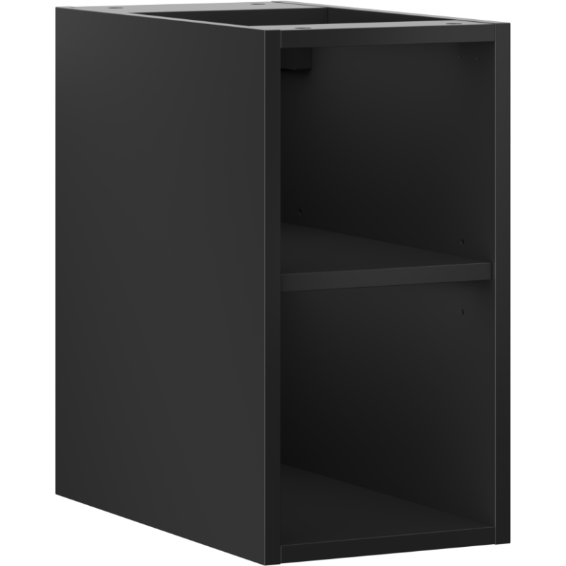 Mexen Box-A nyitott szekrény, polccal, 25 cm, fekete matt - 91AX2-0250-470-0-71