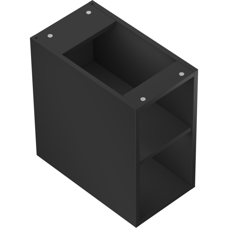 Mexen Box-A nyitott szekrény polccal 25 cm, fekete matt - 91AX2-0250-470-0-71