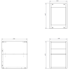 Mexen Box-A nyitott szekrény polccal 30 cm, grafit matt - 91AX2-0300-470-0-66