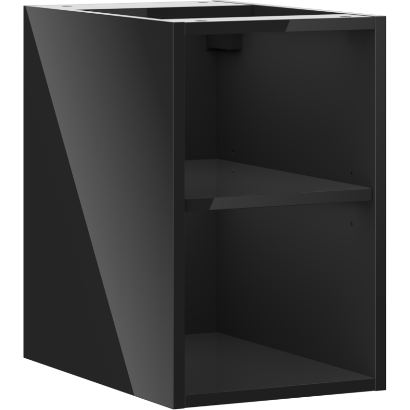 Mexen Box-A dulap deschis cu raft 30 cm, negru lucios - 91AX2-0300-470-0-70
