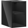 Mexen Box-A nyitott szekrény polccal 30 cm, fekete fényes - 91AX2-0300-470-0-70