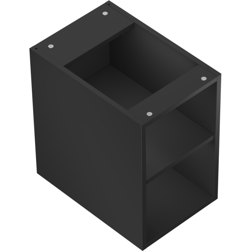 Mexen Box-A nyitott szekrény polccal 30 cm, fekete matt - 91AX2-0300-470-0-71