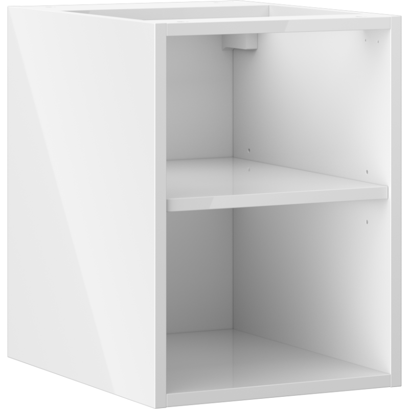 Mexen Box-A nyitott szekrény polccal 35 cm, fehér fényes - 91AX2-0350-470-0-00
