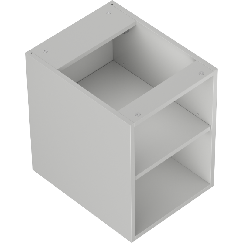 Mexen Box-A nyitott szekrény, polccal 35 cm, szürke matt - 91AX2-0350-470-0-62