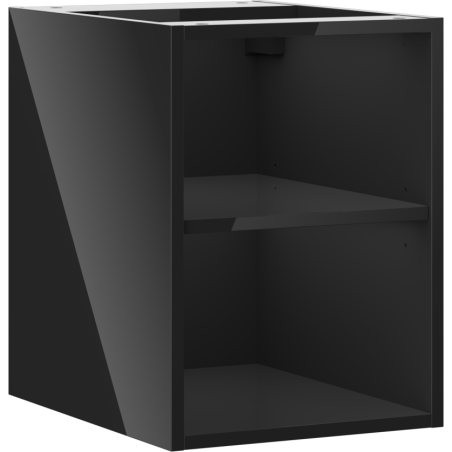 Mexen Box-A nyitott szekrény polccal 35 cm, fekete fényes - 91AX2-0350-470-0-70