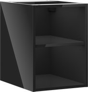 Mexen Box-A dulap deschis cu raft 35 cm, negru lucios - 91AX2-0350-470-0-70