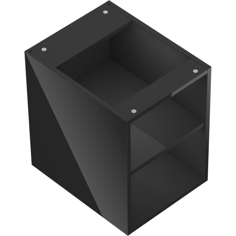 Mexen Box-A dulap deschis cu raft de 35 cm, negru lucios - 91AX2-0350-470-0-70