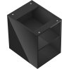 Mexen Box-A dulap deschis cu raft 35 cm, negru lucios - 91AX2-0350-470-0-70