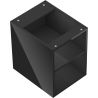 Mexen Box-A nyitott szekrény polccal 35 cm, fekete fényes - 91AX2-0350-470-0-70