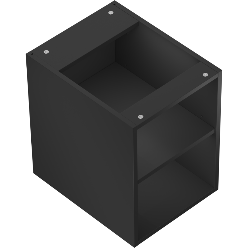 Mexen Box-A nyitott szekrény 35 cm-es polccal, fekete matt - 91AX2-0350-470-0-71