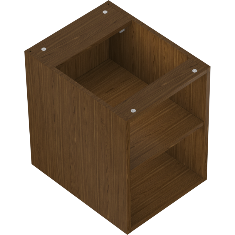 Mexen Box-A nyitott szekrény polccal 35 cm, dió - 91AX2-0350-470-0-86