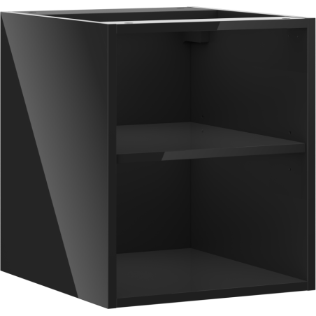 Mexen Box-A nyitott szekrény polccal 40 cm, fekete fényes - 91AX2-0400-470-0-70