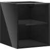 Mexen Box-A dulap deschis cu raft 40 cm, lucios negru - 91AX2-0400-470-0-70