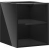 Mexen Box-A nyitott szekrény polccal 40 cm, fekete fényes - 91AX2-0400-470-0-70
