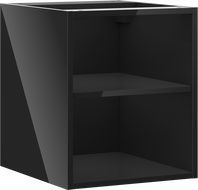 Mexen Box-A nyitott szekrény polccal 40 cm, fekete fényes - 91AX2-0400-470-0-70