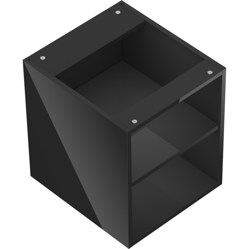 Mexen Box-A dulap deschis cu raft de 40 cm, negru lucios - 91AX2-0400-470-0-70