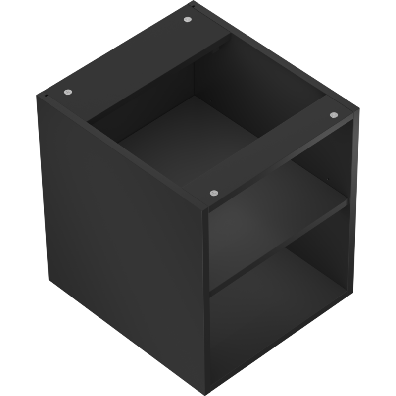 Mexen Box-A nyitott szekrény polccal 40 cm, matt fekete - 91AX2-0400-470-0-71