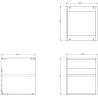 Mexen Box-A dulap deschis cu raft de 40 cm, nuc - 91AX2-0400-470-0-86