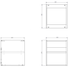 Mexen Box-A nyitott szekrény polccal 40 cm, dió - 91AX2-0400-470-0-86