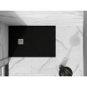 Mexen Stone+ téglalap alakú kompozit zuhanytálca 130 x 90 cm, fekete - 44709013