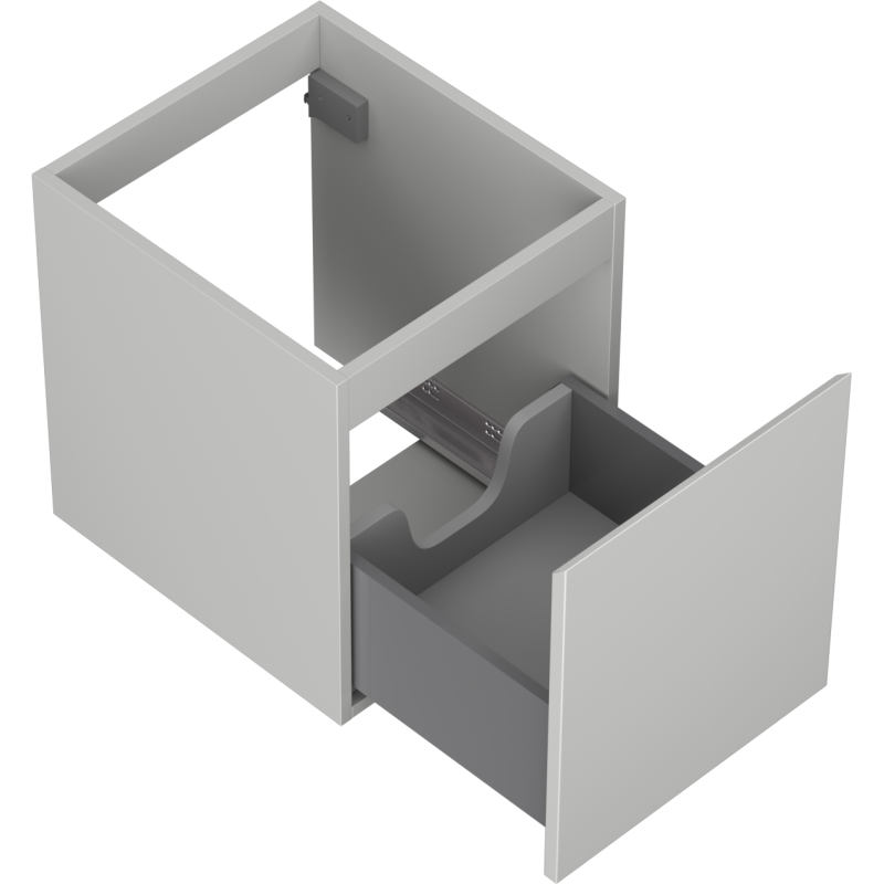 Mexen Orio fürdőszobai mosdós szekrény 40 cm, 1 fiók, szürke matt - 91A10-04047-1-BF62