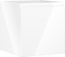 Mexen Orio fürdőszobai szekrény mosdókagyló alá 45 cm, 1 fiók, fényes fehér - 91A10-04547-1-BF00