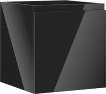 Mexen Orio dulap lavoar baie 45 cm, 1 sertar, negru lucios - 91A10-04547-1-BF70