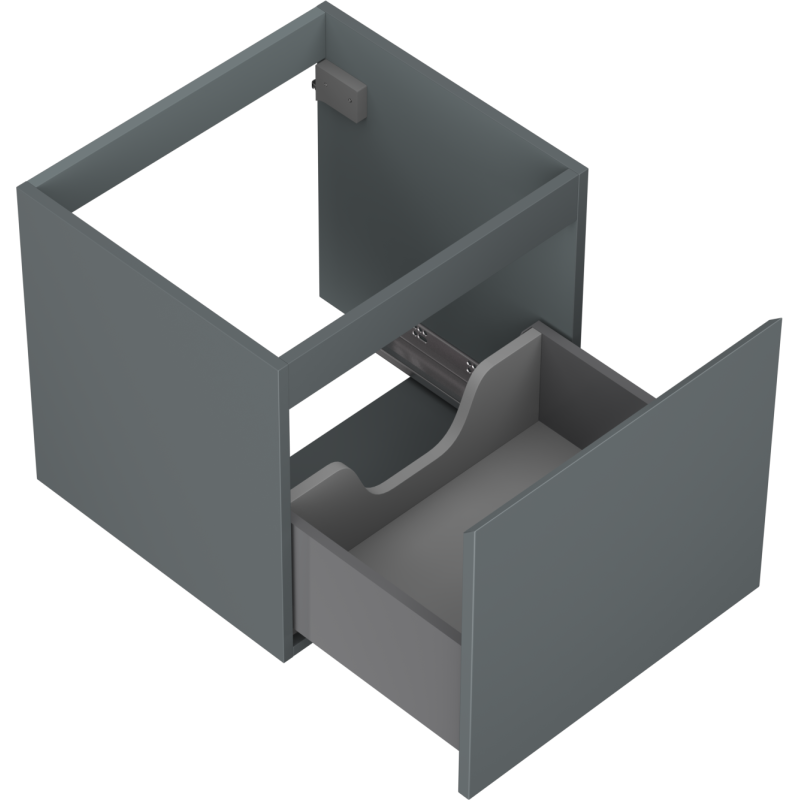 Mexen Orio fürdőszobai szekrény mosdó alá 50 cm, 1 fiók, grafit matt - 91A10-05047-1-BF66