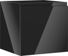 Mexen Orio dulap baie sub chiuvetă 50 cm, 1 sertar, negru lucios - 91A10-05047-1-BF70